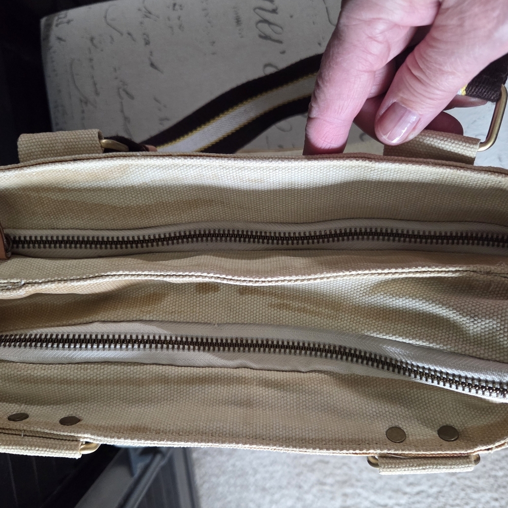 SOLD LOUIS VUITTON Beige Brown Canvas Cruise Line Globe MM Shopper Tote Bag - Picture 13 of 16